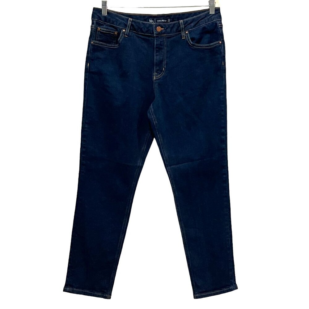 Bodin Denim Girlfriend Ankle Jeans, Dark Wash, 12R